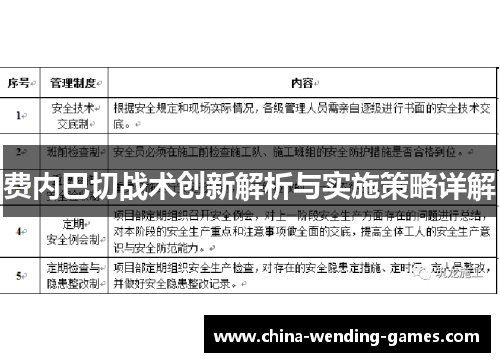 费内巴切战术创新解析与实施策略详解
